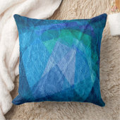 ブルーレザー クッション (ブランケット)