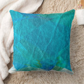 ブルーレザー クッション (ブランケット)