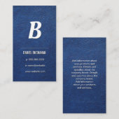 ブルーレザー |モノグラム 名刺 (正面/裏面)