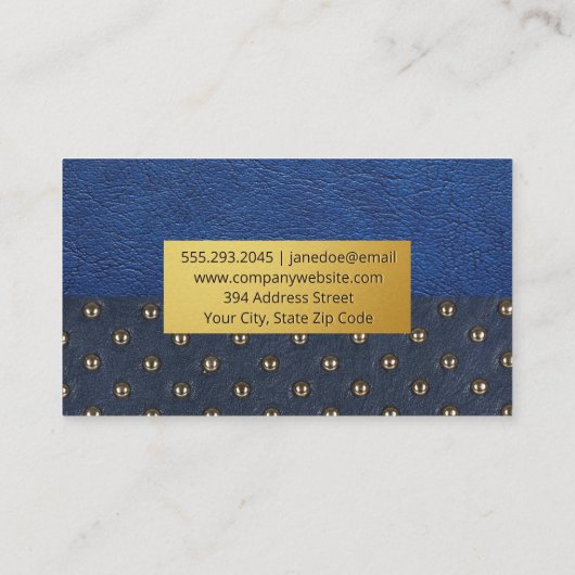 ブルーレザー |断熱材 名刺 (裏面)
