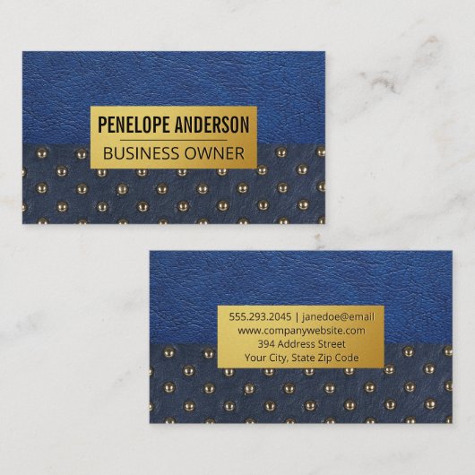 ブルーレザー |断熱材 名刺 (正面/裏面)