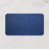 ブルーレザー |金ゴールド金属リングや輪 名刺 (裏面)