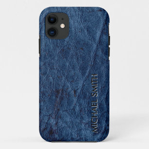 ブルーレザー iPhone 11 ケース