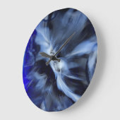 ブルーレジンプリント時計 ラージ壁時計 (傾斜)