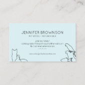 ブルーレスキュー獣犬猫魚うさぎ鳥 名刺 (裏面)