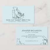 ブルーレスキュー獣犬猫魚うさぎ鳥 名刺 (正面/裏面)