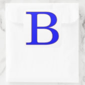 ブルーレターBステッカー スクエアシール (バッグ)