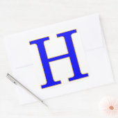 ブルーレターHステッカー スクエアシール (封筒)
