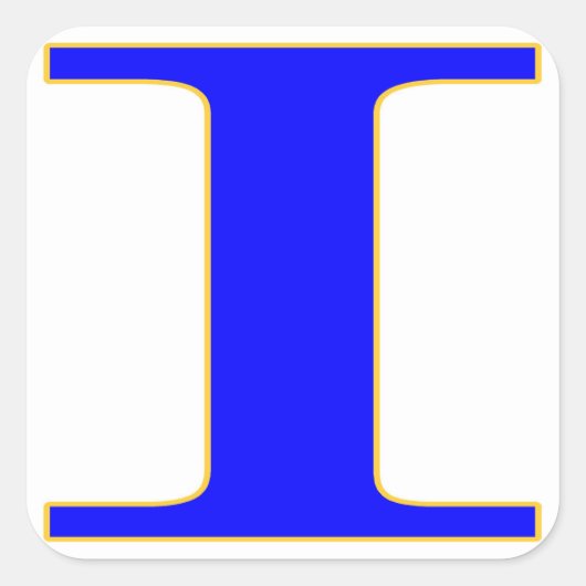 ブルーレターIステッカー スクエアシール (正面)