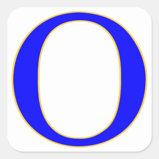 ブルーレターOステッカー スクエアシール (正面)