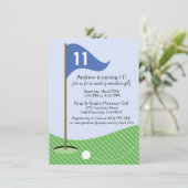 ブルーレッツパーティーミニチュアゴルフ誕生パーティー 招待状 (スタンド正面)