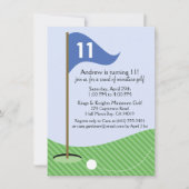 ブルーレッツパーティーミニチュアゴルフ誕生パーティー 招待状 (正面)