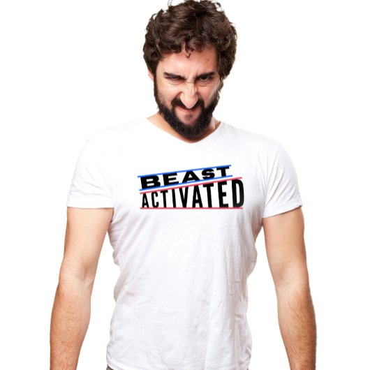 ブルーレッドとブラックエギー獣アクティブTシャツ Tシャツ