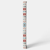 ブルーレッドアステカブラッククリームミックスモチーフ柄 SAMSUNG GALAXYケース (左側面)