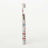 ブルーレッドアステカブラッククリームミックスモチーフ柄 SAMSUNG GALAXYケース (左側)