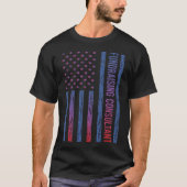 ブルーレッドアメリカン旗資金調達相談員 Tシャツ (正面)