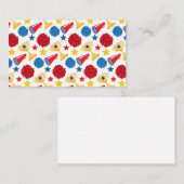 ブルーレッドイエロースターズチアリーダーメガホンPOM ノートカード (正面/裏面)