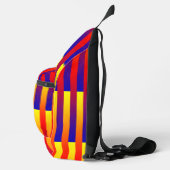 ブルーレッドイエローストライプバッグ スリングバッグ (右)