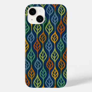 ブルーレッドオレンジグリーンティール(緑がかった色)紅葉パターン Case-Mate iPhone 14ケース