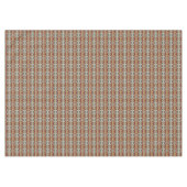 ブルーレッドオレンジタウペブラウンブラックトライバルアート テーブルクロス (正面(横))