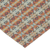 ブルーレッドオレンジタウペブラウンブラックトライバルアート テーブルクロス (アングル)