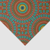 ブルーレッドカッコいいイエローレトロ幾何学民族部族 薄葉紙 (詳細)