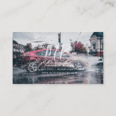 ブルーレッドカーウォッシュインテリアデザイナー《写真》ぼけ味ライト 名刺 (裏面)