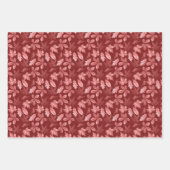 ブルーレッドグリーン秋紅葉 ラッピングペーパーシート (正面2)