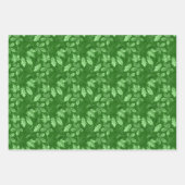 ブルーレッドグリーン秋紅葉 ラッピングペーパーシート (正面)