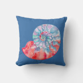 ブルーレッドグレーノーチラスオンブルー クッション (正面)