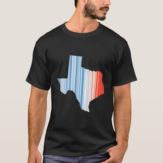 ブルーレッドグローバル温度 – テキサス州気候変動 Tシャツ (正面)