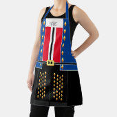 ブルーレッドコスチュームカスタムモノグラムナツクラッカー エプロン (インサイチュ)