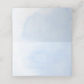 ブルーレッドシェーズエレガントフラワーボー結婚ホ プレイスカード (内部開封)