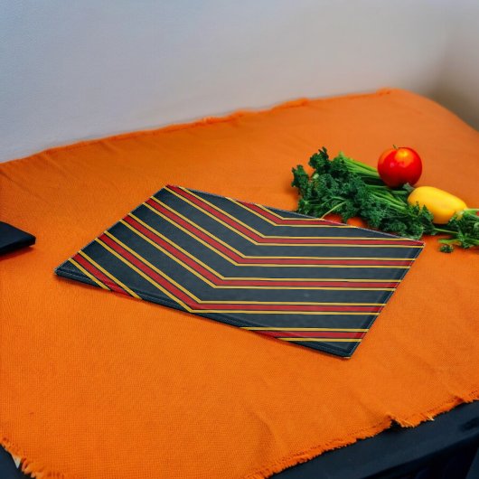 ブルーレッドシボストライプロン製カッティングボード カッティングボード