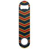 ブルーレッドシボストライプロン製カッティングボード スピード栓抜き (正面)