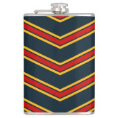 ブルーレッドシボストライプロン製カッティングボード フラスク (正面)