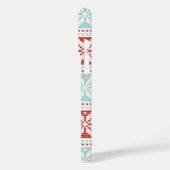 ブルーレッドスノーフレークのクリスマスニットパターン Case-Mate iPhoneケース (裏面 / 左)