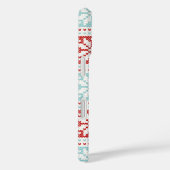 ブルーレッドスノーフレークのクリスマスニットパターン Case-Mate iPhoneケース (裏面 / 右)