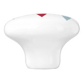 ブルーレッドダイアモンズクリームスターズモダンミッド セラミックノブ (側面)