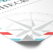 ブルーレッドトラベル飛行機のゲストチェックインへようこそ ポスター (角)