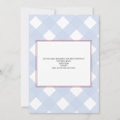 ブルーレッドバッファロープレイド私はバーベキューブライダルシャワーインヴィ 招待状 (裏面)