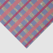 ブルーレッドピンク金ゴールドプレイドクリスマス 薄葉紙 (詳細)