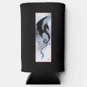 ブルーレッドフラワーズブラックドラゴン スリム缶クーラー (正面)