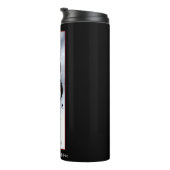 ブルーレッドフラワーズブラックドラゴン タンブラー (回転右)