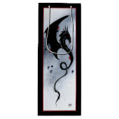 ブルーレッドフラワーズブラックドラゴン ワインギフトバッグ (正面)