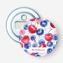 ブルーレッドフルーツフードウォーターカラーベリーさくらんぼ 栓抜き