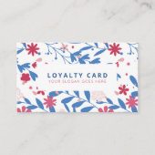 ブルーレッドフローラコンセプトロイヤリティカード エンクロージャーカード (正面)