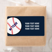 ブルーレッドベースボールチームスポーツパーティーステッカーラベル ラベル (インサイチュ)