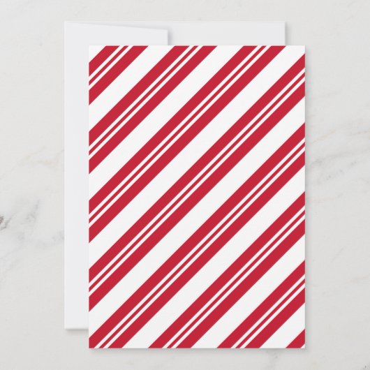 ブルーレッドホリースノーフレークスクリスマスディナー 招待状 (裏面)