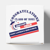 ブルーレッドホワイト卒業2025カスタムパーティー フェイバーボックス (上部)